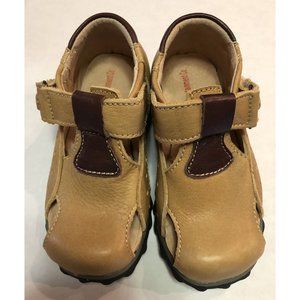 Vintage Tom Jerry Shoes Toddler 3 Sandal Brown Leather 90's Unisex Buckle Strap